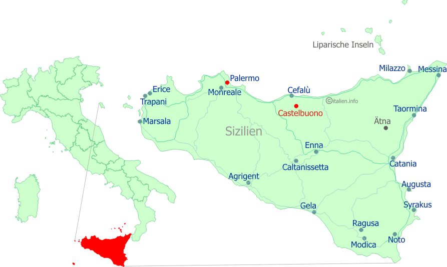 Lage-Karte Castelbuono