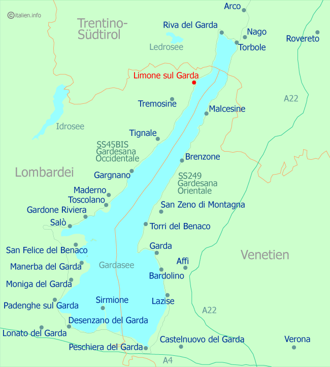 Lage-Karte Limone sul Garda