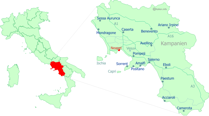 Lage-Karte Neapel