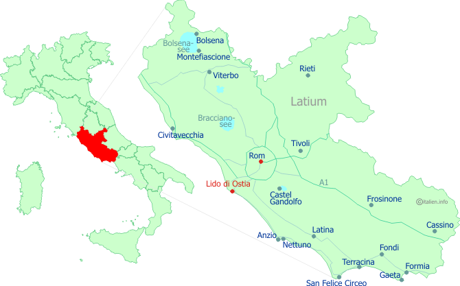 Lage-Karte Ostia