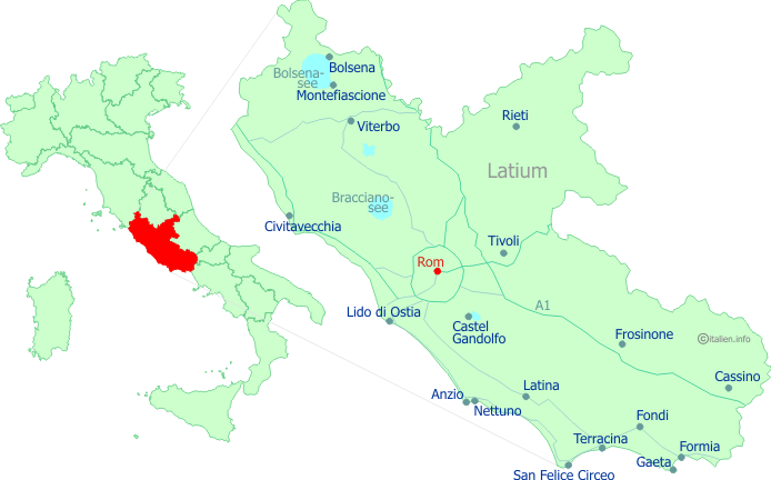 Lage-Karte Rom