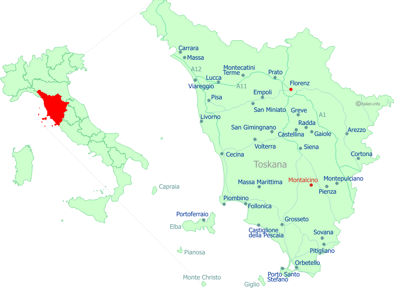 Lage-Karte Montalcino
