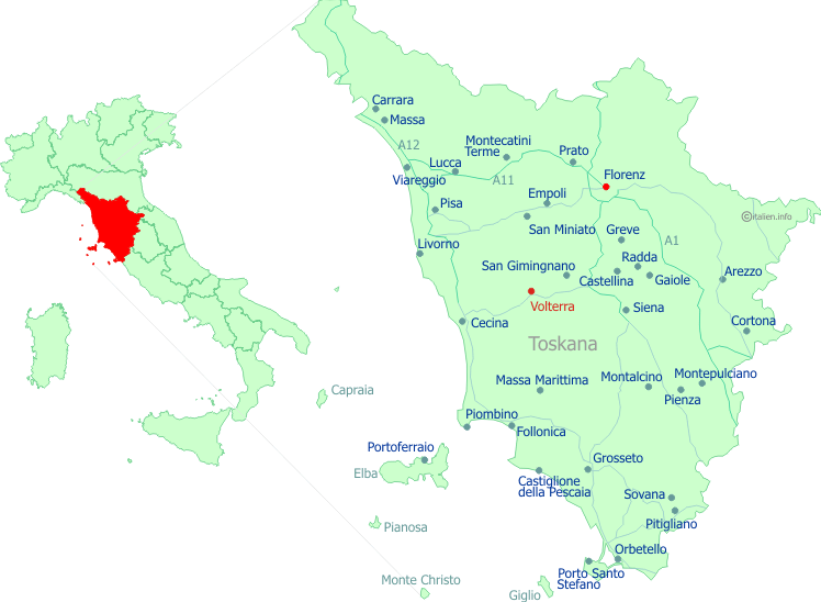 Lage-Karte Volterra